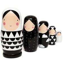 Load image into Gallery viewer, VICASKY Wooden Russian Doll Set Wooden Matryoshka Nutcracker Nesting Doll Toy Set Russian Nested Doll for Children Kids Birthday Gift
