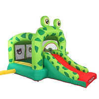 Inflatable Water Slide Pool Bounce House,Bounce House Inflatable Jumping Castle Kids Splash Pool Water Slide Jumper Castle for Summer Party (Frog)