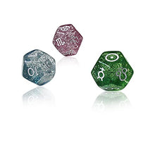 Load image into Gallery viewer, zhuohai 3 Pieces 12-Sided Astrological Dice, Acrylic Constellation Dice for Constellation Divination Tarot Cards Accessory
