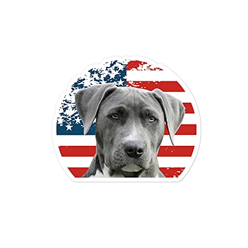 Therapy Designs American Flag with Pit Bull Terrier Dog Sticker