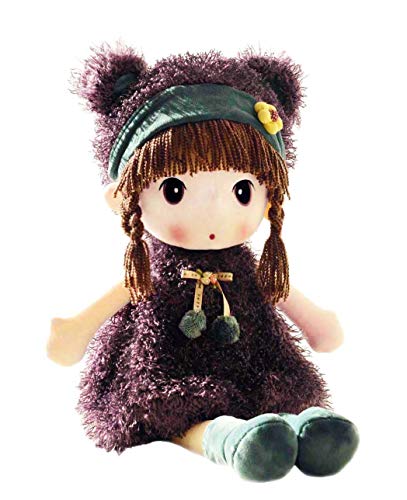HWD Kawaii 17 inch Stuffed Plush Girl Toy Doll . Good Gift for Kids Baby Lover.(Purple)