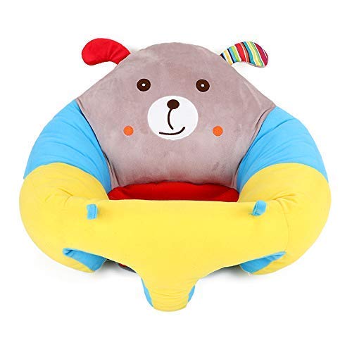 KAKIBLIN Baby Sofa Support Chair, Soft Plush Cartoon Animals Baby Sitting Chair Learning to Sit Cushion Seatsfor 6-16 Months Infants, Puppy