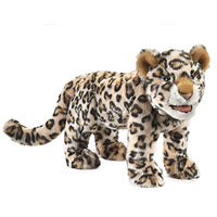 Folkmanis Leopard Cub Hand Puppet,Beige; Brown; Tan; Black; White