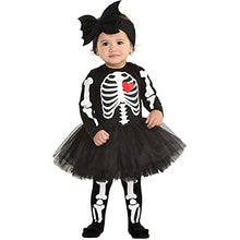 Load image into Gallery viewer, Skeleton Baby Tutu Dress Set | For Infants 6-12 Months Old | Black and White | 1 Set

