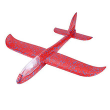 Load image into Gallery viewer, Airplane Toy, Flying Mini Throwing Glider Shiny Night Aircraft Toy Hand Airplane Model(Red)

