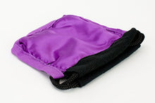 Load image into Gallery viewer, Classic Small Dice Bag - 3.75 inches x 4 inches with Drawstring tie - Perfect for up to 21 polyhedral dice (Purple Interior)
