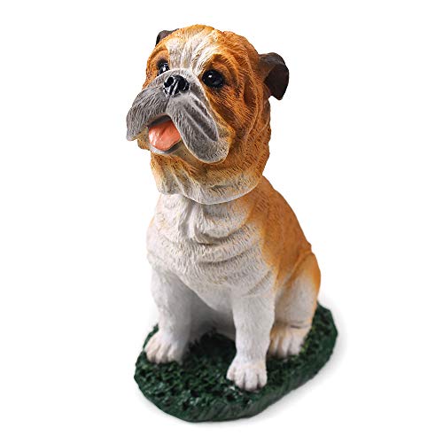 Bulldog Dog Bobblehead Figure for Car Dash Desk Fun Accessory