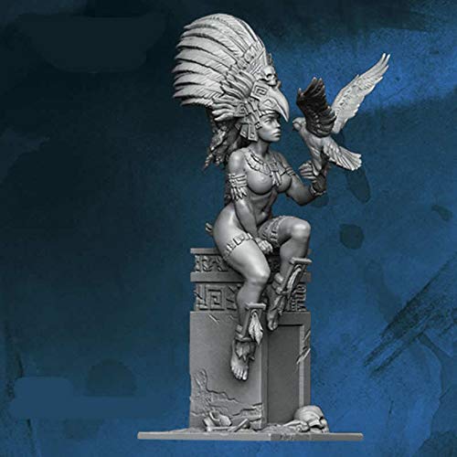 Female Priest with Bird Figure Kit 28mm Heroic Scale Miniature Unpainted First Legion