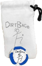 Load image into Gallery viewer, Dirtbag Classic Footbag Hacky Sack with Pouch, Flying Clipper Original Dirtbag with Signature Carry Bag - Blue/White/White Pouch.
