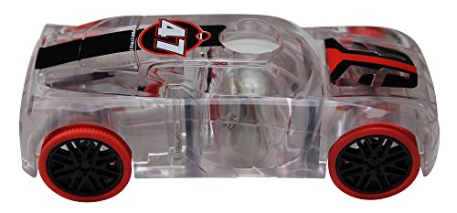 Marble Racers Award Winning Light Up 1:43 Scale Race Car with Quick Shot Pull-Back Motor with Red Wheels