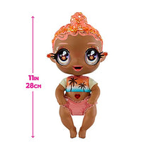 Load image into Gallery viewer, MGA&#39;S Glitter BABYZ Solana Sunburst Baby Doll with 3 Magical Color Changes, Coral Pink Hair, Tropical Sunset Outfit, Diaper, Bottle, Accessories- Gift for Kids, Toy for Girls Boys Ages 3 4 5+ Years
