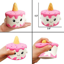 Load image into Gallery viewer, Yoaushy Squishies Slow Rising Toy Set Jumbo Unicorn Cake Horse Panda Egg Soft Cute Hop Props Stress Relieve Sensory Toy for Boys and Girls(4 Packs)
