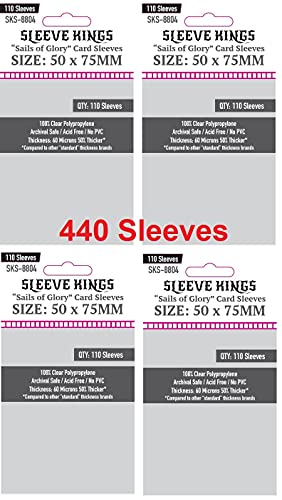 Sleeve Kings Sails of Glory Card Sleeves 50 X 75 mm (4x110 Pack, 440 Sleeves)
