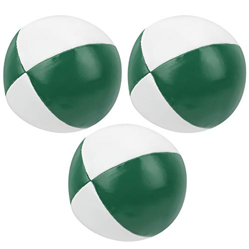 Ranvo Juggling Balls, Juggling Balls for Beginners Soft Easy Juggle Balls Juggle Balls Indoor Leisure Professionals for Entertainment for Office Leisure(Green White)