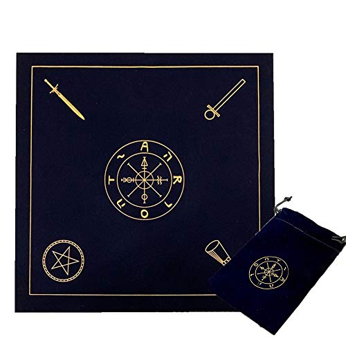ERSHIYI 1pc Tarot Tablecloth, Velvet Altar Tarot Table Cloth Divination Astrology Board Game Tarot Cards Mat Oracle Card Pad
