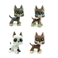QYXM 4Pcs LPS Pet Shop,Q House Collect,LPS Pet Shop Cartoon Animal Cat Dog Figures Collection,for Kids Gift,#1439+817+577+1519