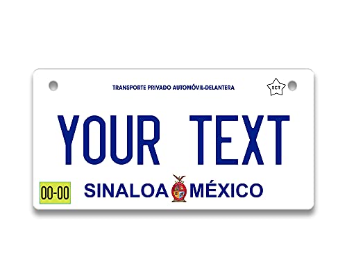 BRGiftShop Personalized Custom Name Mexico Sinaloa 3x6 inches Bicycle Bike Stroller Children's Toy Car License Plate Tag