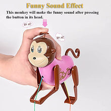 Load image into Gallery viewer, NEXTAKE Rope-Climbing Monkey, Funny String-Climbing Monkey Toy Pull and Climb Monkey Pull String Monkey Interactive Toy with Funny Sound Effect for Kids (Pink)
