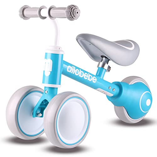 allobebe Baby Balance Bike, Toddler Bikes Bicycle for 12-36 Months Perfect boy 1 Year Old Gifts Toys to Scoot Around with Adjustable Seat Smooth Silent 3 Wheels