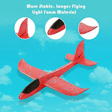 Load image into Gallery viewer, 19&quot; Airplane, Manual Throwing, Fun, challenging, Outdoor Sports Toy, Model Foam Airplane for Boys &amp; Girls (Red) 1PK
