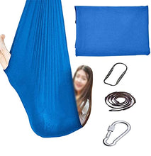 Load image into Gallery viewer, XMSM Indoor Therapy Swing for Kids, (Hardware Included) Snuggle Cuddle Hammock for Children with Autism, ADHD, Aspergers, Sensory Integration (Color : Blue, Size : 150x280cm/59x110in)
