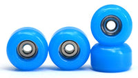 Teak Tuning CNC Polyurethane Fingerboard Bearing Wheels, Light Blue - Set of 4 Wheels - Durable Material with a Hard Durometer