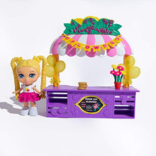 Load image into Gallery viewer, Love, Diana, Kids Diana Show, Fashion Fabulous Doll with 2-in-1 Lemonade and Flower Stand Pop-Up Shop, 11 Surprise Play Pieces, Purple Lemonade Stand Flips into Gorgeous Flower Stand, Ages 3+
