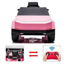 Load image into Gallery viewer, MX Truck Ride On Car with Remote Control, Cyber Style Pickup Truck 12V Electric Car for Kids to Drive, Pink
