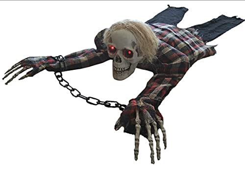 At homes Halloween Animated Prop Crawling Skeleton Zombie Animatronic ha