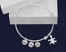 Load image into Gallery viewer, Small Autism Puzzle Piece Retractable Bracelets  Perfect for Awareness, Gift-Giving, Fundraising &amp; More (10 Bracelets)
