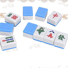 Load image into Gallery viewer, Mahjong Set MahJongg Tile Set Chinese Mahjong Game Set, Including 144 Tile Dice, Storage Bag (for Chinese Style Game Play) Chinese Mahjong Game Set (Color : Blue, Size : 44#)
