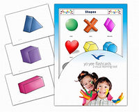 Yo-Yee Flash Cards - Shapes Picture Cards in English for Babies, Toddlers, Kids, Children and Adults - Including Teaching Activities and Game Ideas and More