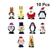 Load image into Gallery viewer, STOBOK 10pcs Christmas Wind Up Toys Reindeer Santa Penguin Snowman Wind up Stocking Stuffers Christmas Party Favors for Kids
