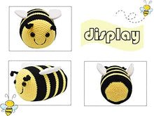 Load image into Gallery viewer, Handmade Crochet Fuzzy Bumblebee Stuffed Animal with Smile Face and White Wings Cuddly Knit Soft Yarn Plush Bee Toy Pretty Sweet Gifts for Kids Boys and Girls Present for Birthday or Party 6 Inch
