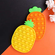 Load image into Gallery viewer, ONEST 2 Pieces Silicone Push Pops Bubbles Fidget Sensory Toy Funny Pops Fidget Toy Autism Special Needs Stress Reliever Toy (Pineapple and Carrot Style)
