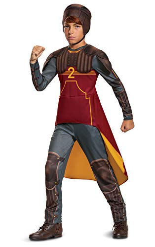 Disguise Ron Weasley Quidditch Costume for Kids, Deluxe Harry Potter Boys Outfit, Children Size Large (10-12) Red (107619G)