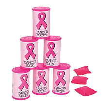 Load image into Gallery viewer, Pink Ribbon Can Bean Bag Toss Game - Toys - 9 Pieces

