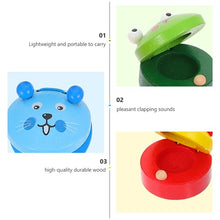 Load image into Gallery viewer, TOYANDONA 6pcs Wooden Finger Castanets, Cartoon Animal Castanets Early Education Musical Instruments Toys for Baby Children Kids, Mixed Style
