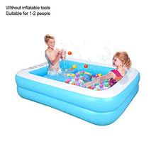 Load image into Gallery viewer, Viugreum Inflatable Swimming Pool, Family Kiddie Swimming Pool, 50.39&#39;&#39; x 33.46&#39;&#39; x 17.71&#39;&#39; Outdoor Swimming Pool for Lounging Outdoors, Garden, Backyard, Suitable for Adults, Kids, Toddlers
