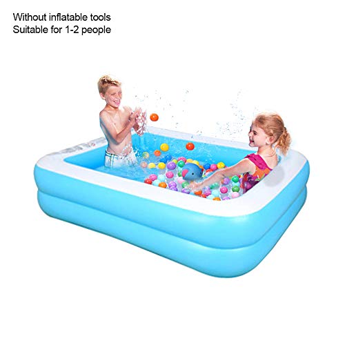 Viugreum Inflatable Swimming Pool, Family Kiddie Swimming Pool, 50.39'' x 33.46'' x 17.71'' Outdoor Swimming Pool for Lounging Outdoors, Garden, Backyard, Suitable for Adults, Kids, Toddlers