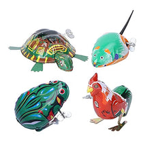 Load image into Gallery viewer, ibasenice 4pcs Wind Up Walking Toys Children Clockwork Rooster Frog Rat Turtle Animal Toys Kids Playing Wind Up Animal Figurines (Random Color)
