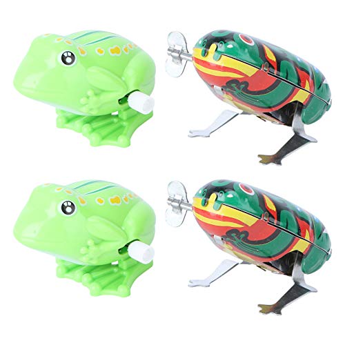 Toyvian Frog Wind Up Toys Clockwork Toys for Kids Animal Party Favor Game Prizes Class Rewards Holiday Party Bag Fillers Stocking Stuffers 4pcs