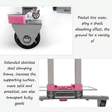 Load image into Gallery viewer, Shopping Cart Buy Food Cart Folding Portable Trolley Car (Color : Pink)
