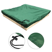 Load image into Gallery viewer, Sandbox Cover w/ Drawstring Sandpit Pool Cover,120120cm Sandbox Protection Cover Square Green Beach Sandbox Canopy,Oxford Waterproof Dust Proof Pool Cover for Kids Toy Protection
