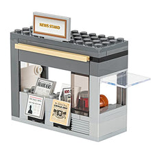 Load image into Gallery viewer, Building Bricks Toys Blocks Small News Stand Fast Food Corner-Compatible with All Brands-MOC Minifigure City Town Village
