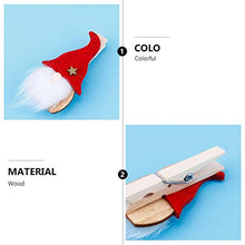 Load image into Gallery viewer, BESPORTBLE 6pcs Christmas Wood Clips Swedish Christmas Gnome Photo Clips Santa Clothespins DIY Photo Pegs for Home School Art Craft Decor
