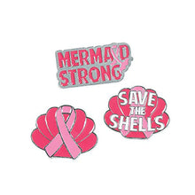 Load image into Gallery viewer, Fun Express Pink Ribbon Mermaid Enamel PINS - Jewelry - 12 Pieces
