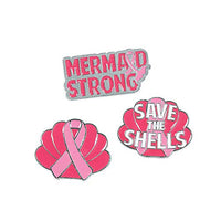 Fun Express Pink Ribbon Mermaid Enamel PINS - Jewelry - 12 Pieces