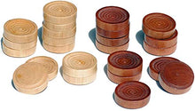 Load image into Gallery viewer, WE Games Wood Checkers with Stackable Ridge - Dark Brown/Natural
