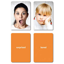 Load image into Gallery viewer, Feelings and Emotions Flash Cards Volume 1 and 2 | 80 Emotion Development Language Photo Cards | Speech Therapy Materials and ESL Materials
